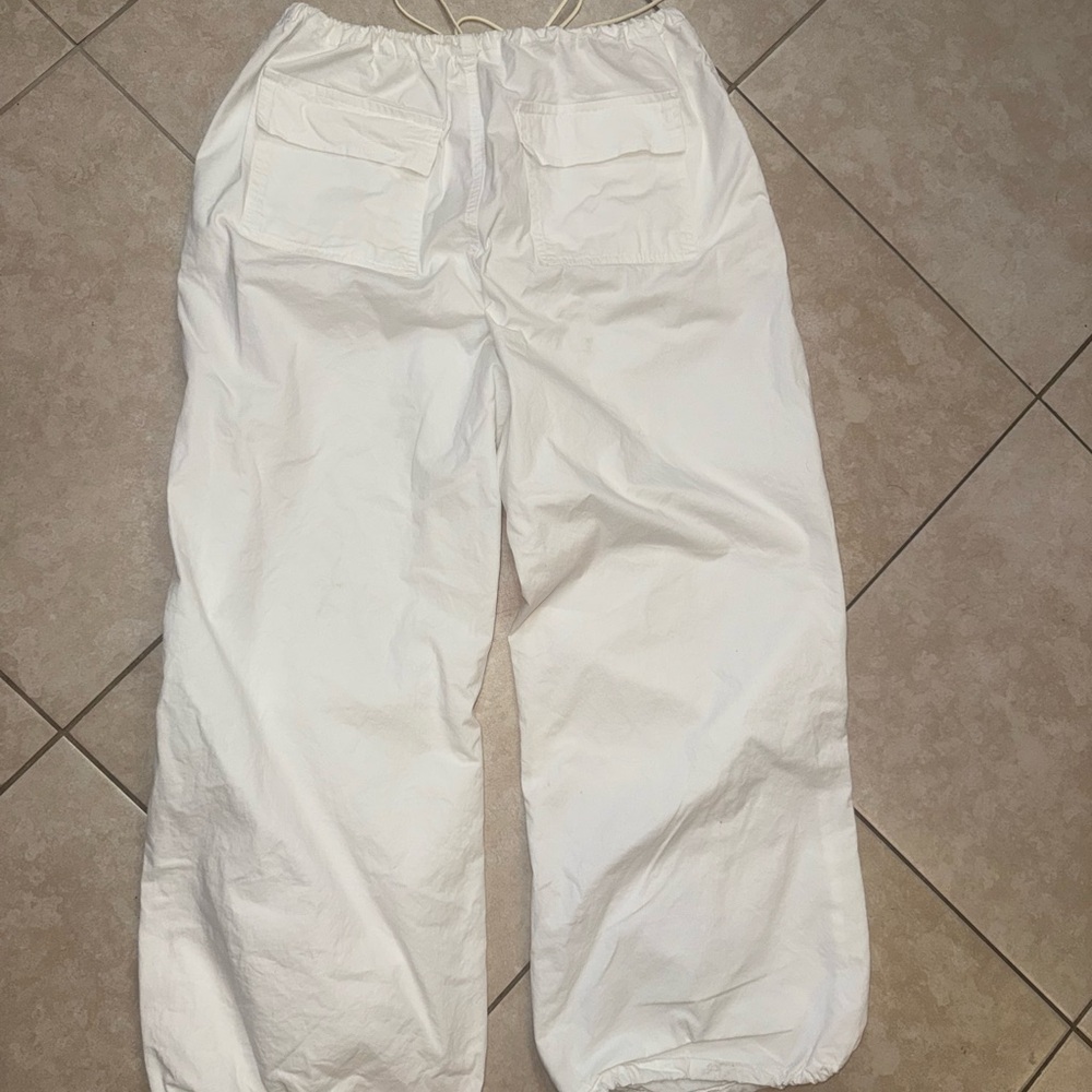White Drawstring Pants - Picture 2 of 4